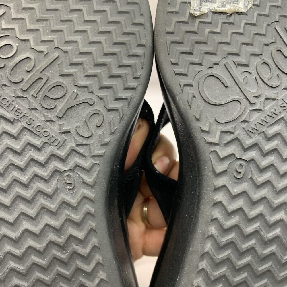 Skechers Women’s Rumblers Young at Heart Sandals Y2K 90’s Foam Black Size 9 - Picture 8 of 9